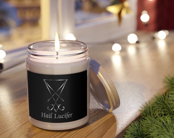Hail Lucifer Light Bearer Scented Candle, Occult Satan Lucifer Gift Candle