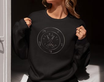 Samael Lilith Sigil Sweatshirt: Unisex Occult Pagan Crewneck