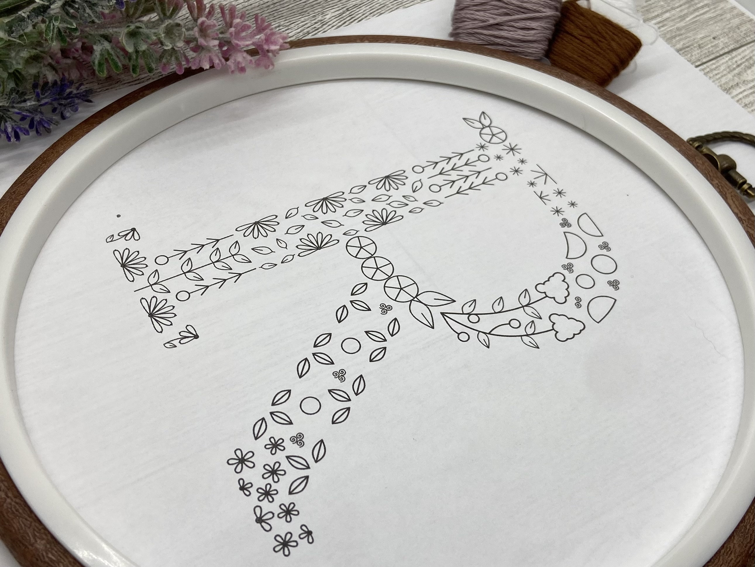 Floral Alphabet Letter R Initial Embroidery PDF Pattern - Etsy