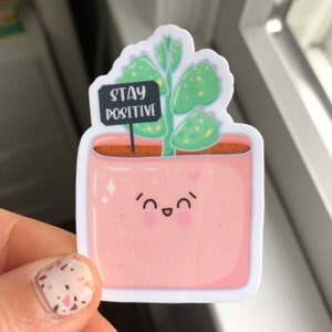 Stay Positive|Succulent Sticker 1.5x2.5 in.