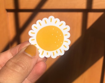 Mini Sun Sticker 1.5x1.5 in