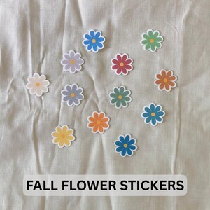 Pegatinas de flores impermeables, paquete de 12, para portátil, miniflores, para botellas de agua imagen 2