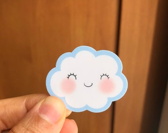 Happy Cloud Sticker|1.5x1.25 in.