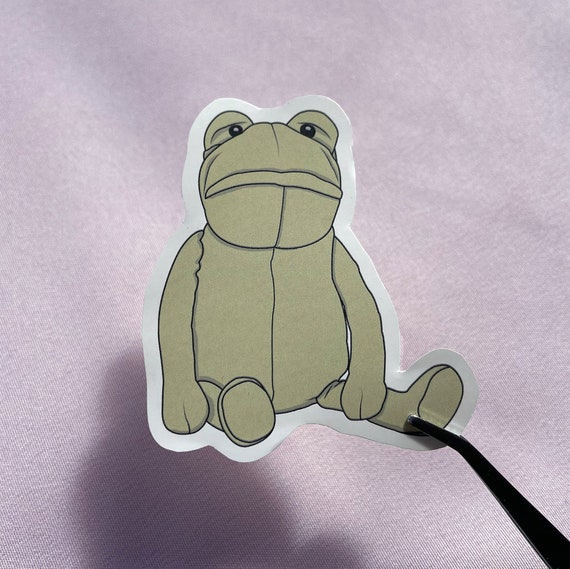 Cute Jellycat Fergus Frog Sticker, 1 Adorable Plushie Sticker for