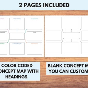 Nursing Concept Map, Nursing Notes, Nursing Study Guide, Printable Nursing Study Notes, Nursing Study Template, Nursing School Student Notes image 2