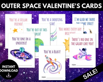 Weltraum Kinder Valentinstag Karten, druckbare Klassenzimmer Valentines, Digital Valentines, Schule Valentines, Jungen Valentines, Raketen Karten