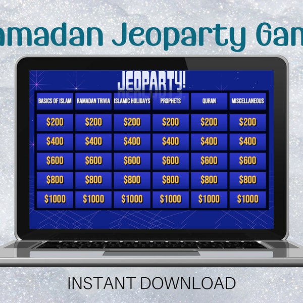 Ramadan Jeoparty Game, Ramadan Gift for Kids, Ramadan Games, Ramadan Activity for Kids, Ramadan Kids Activity