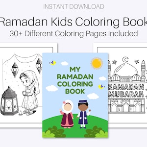 Ramadan Coloring Book for Kids | Ramadan Gift for Kids | 30 Pages Coloring Book | Ramadan Activity for Kids | Ramadan Kids Activity | Eid