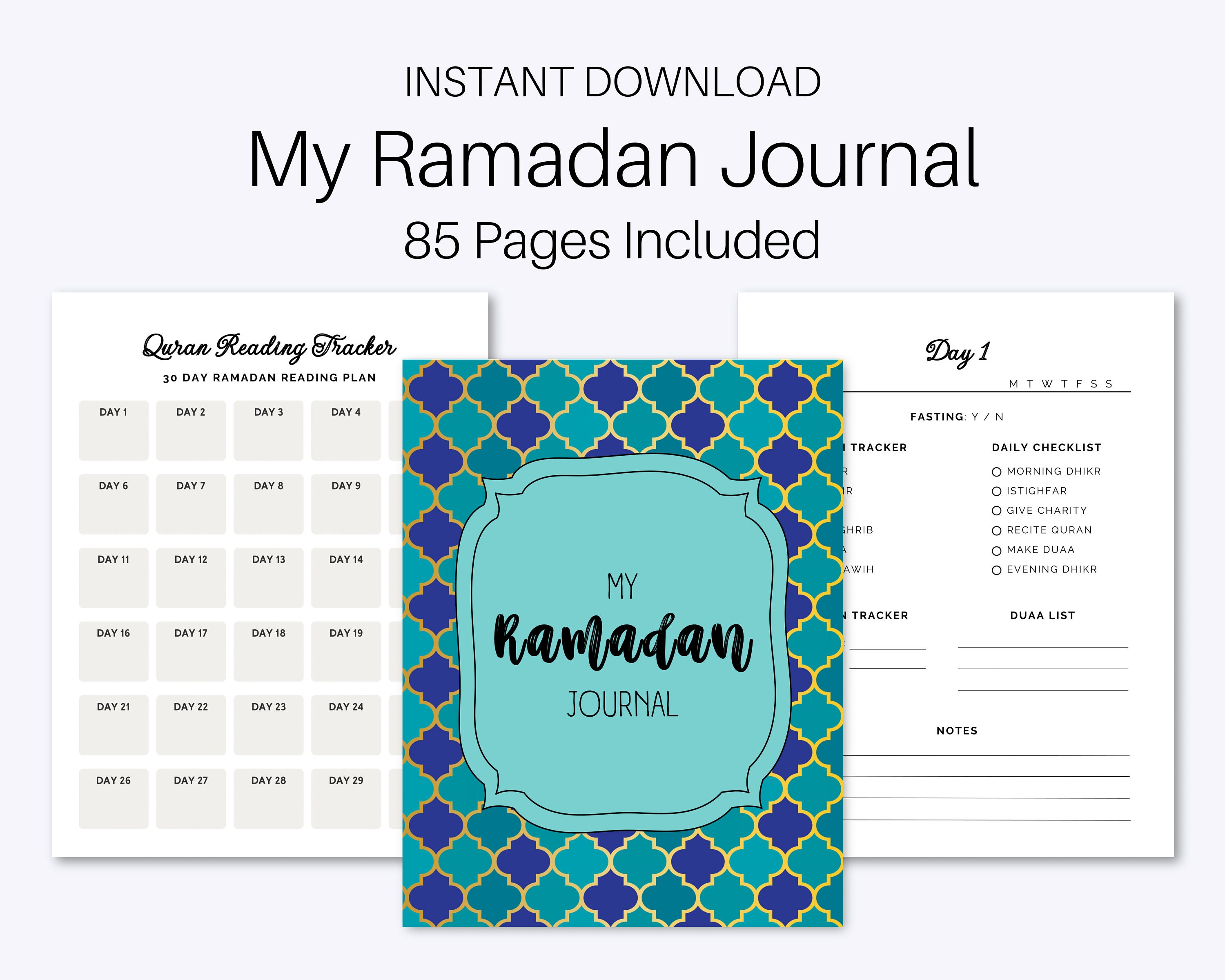 Printable Digital Ramadan Planner 2023 | Ramadan Journal