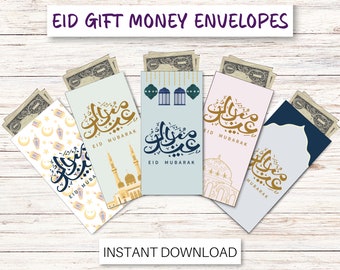 Printable Eid Gift Money Envelopes for Kids, Eid Money Holders, Printable Money Envelope Design