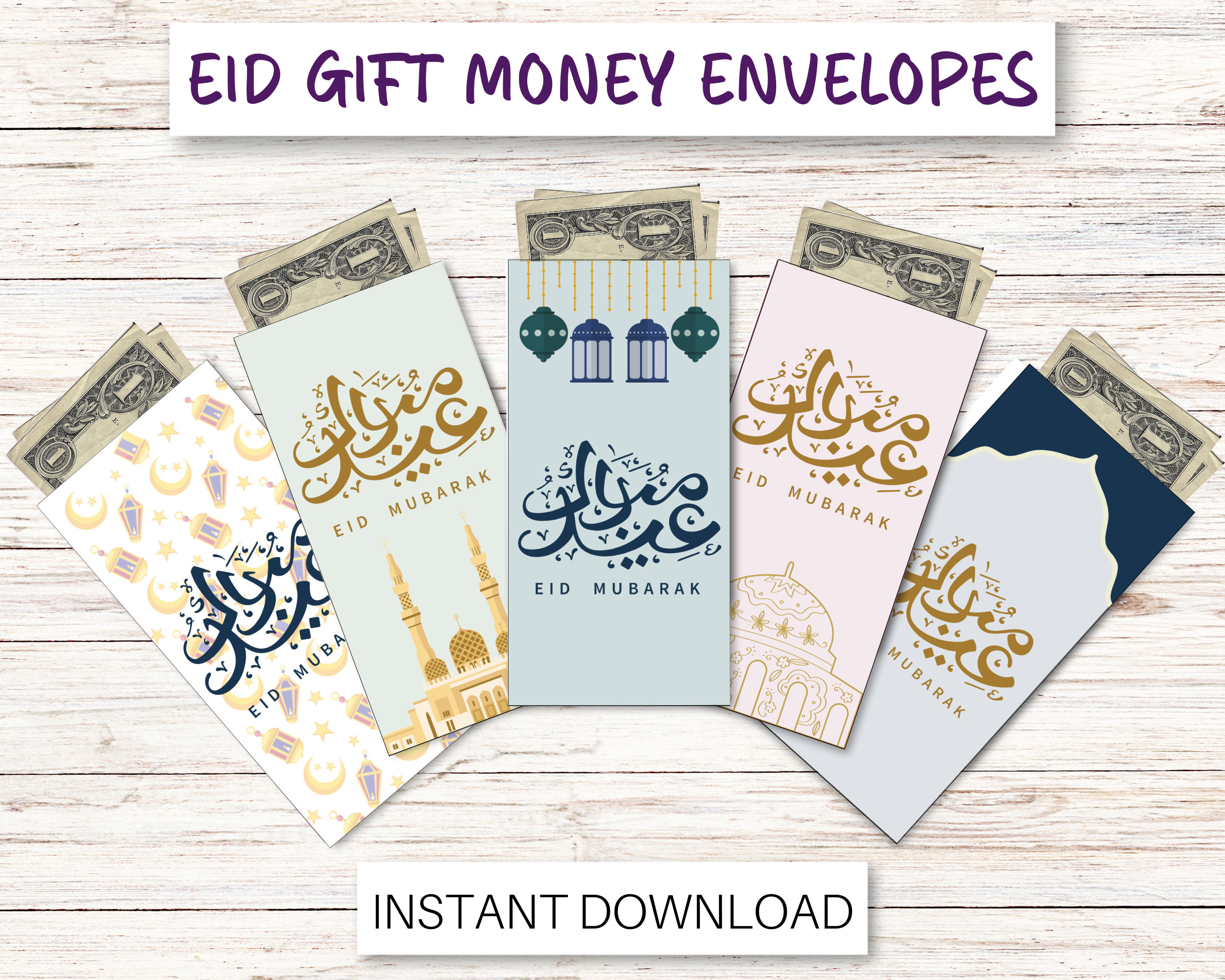 Printable Eid Gift Money Envelopes for Kids Eid Money Etsy