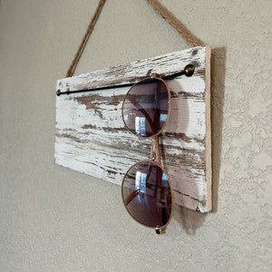Rustic Sunglasses Holder | Sunglasses Organizer | Modern Entryway Organizer | Housewarming Gift | Wall Sunglasses Holder | Glasses Storage