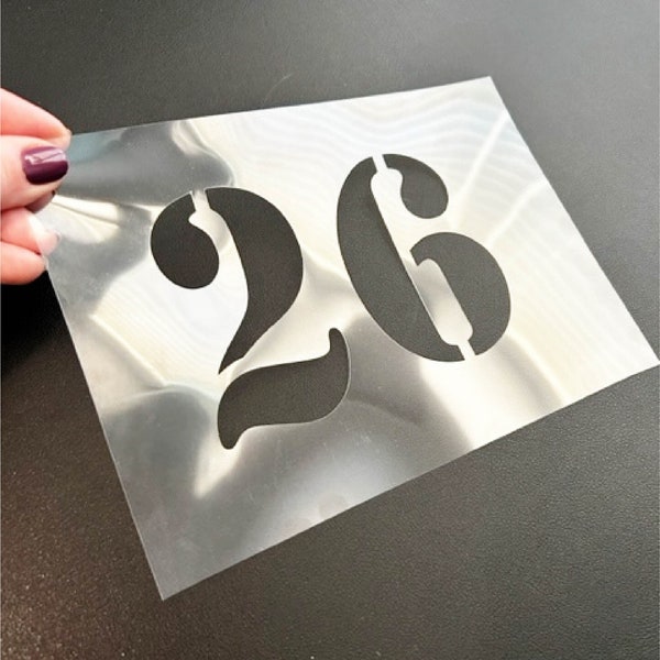 Custom Number(s) Reusable Stencil | Custom Number Stencil | Painting Stencil | Etching Stencil | Mylar Stencils | Personalized Stencil