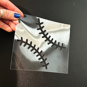 Baseball Laces Stencil | Reusable Stencil | Sports Stencil | Painting Stencil | Etching Stencil | Mylar Stencils | Softball Stencil | T-Ball
