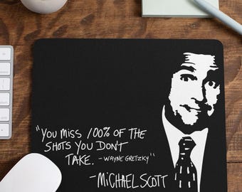 The Office Mouse Pad: Michael Scott Quote, Funny Desk Accessory