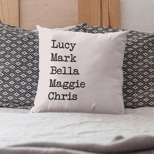 Custom Family Name Pillow Cover | Customize Name | Personanalize Gift | Housewarming Gift | Christmas Gift | Pillow Case | Custom Pillow