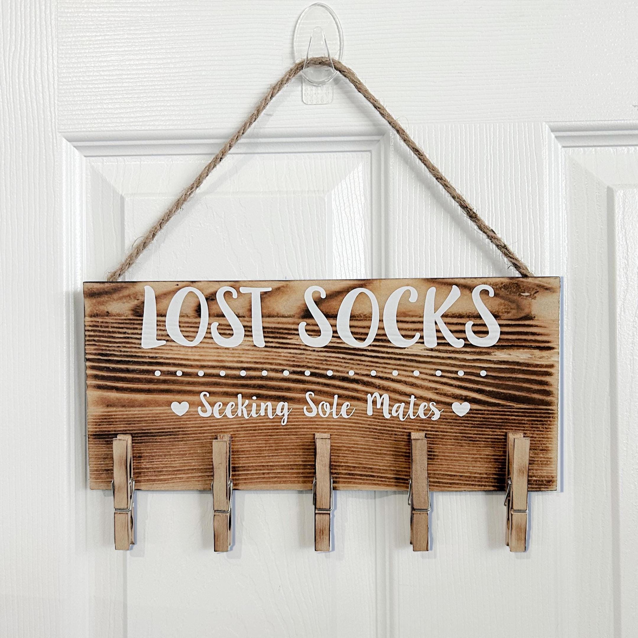 Lost Socks - Seeking Sole Mates Sign | Rustic Home Decor | Laundry Room Sign | Wood Sign | Laundry Decor | Rustic Sign | Sock Sign