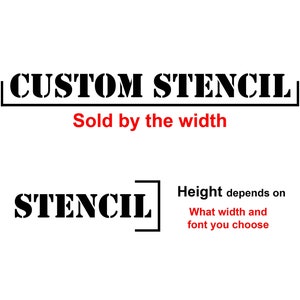 Custom Words Reusable Stencil Custom Word Stencil Painting Stencil Etching Stencil Mylar Stencils Personalized Stencil image 2