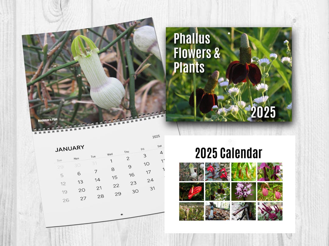 Funny Flower 2025 Calendar Phallus Flowers Plants Penis Flower Calendar