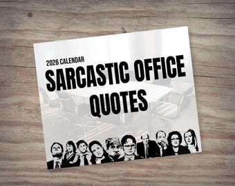 Sarcastic Office Quotes Wall Calendar (2026) - Office Calendar, Funny Motivational Quotes, Funny Calendar