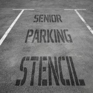 Custom Senior Parking Spot Stencil | Reusable Stencil | High School Senior Parking Space Stencil | Mylar Stencils | Personalized Stencil