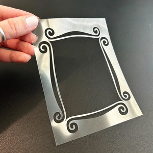 Friends Frame Stencil | Peephole Frame Stencil | Monica&#39;s Door | Reusable Stencil | Painting Stencil | Etching Stencil | Mylar Stencils