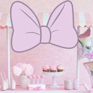 Minnie Bow Digital Cutout Party Decor, Big Decor Mouse Theme Birthday Party, Baby Shower, DIGITAL Download