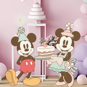 Digital Mickey & Minnie Decorations – Large Printable Cutouts for Party, DIGITAL Download