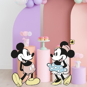 Digital Mickey & Minnie Decorations – Large Printable Cutouts for Party, DIGITAL Download