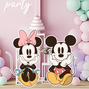 Mickey And Minnie Digital Cutout Party Decor, Big Decor Mouse Theme Birthday Party, Baby Shower, DIGITAL Download