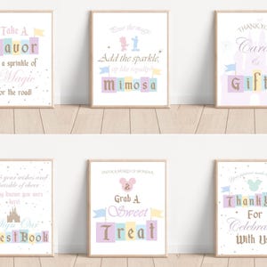 Tafelborden babyshower, gelukkigste babyshower op aarde, Mickey Minnie-themafeest, gunst, snoepje, mimosa, gastenboek, kaarten en cadeaus
