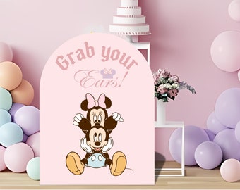 Mickey And Minnie Digital Arch Cutout Party Decor, Big Decor Mouse Theme Birthday Party, Grab Your Ears Decor, DIGITAL Download