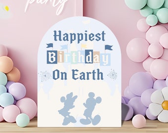 Mickey and Minnie Birthday Arch, Party Decor (Digital Download)