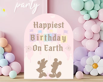 Mickey and Minnie Birthday Party Decor, Arch Cutout (Digital Download)