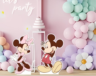 Mickey And Minnie Digital Cutout Party Decor, Big Decor Mouse Theme Birthday Party, Baby Shower, DIGITAL Download