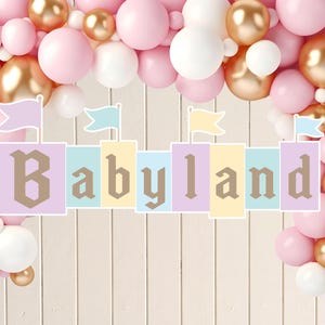 Babyland Baby Shower Sign, Mouse Theme Baby Shower Party, Welcome Sign, Table Sign, Digital Download