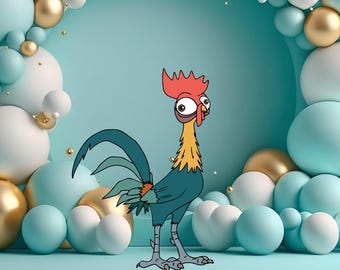 Moana Hei Hei Cutout Prop, Birthday Party Decoration (Digital Download)