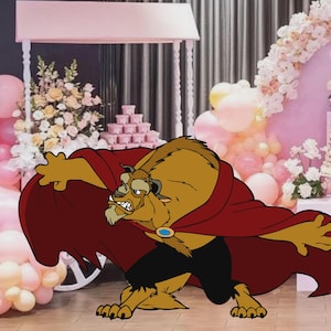 The Beast CutOut, Beauty And The Beast Decor, Belle Party Decoration Theme, Birthday Party, Stand Up Prop, Digital Download