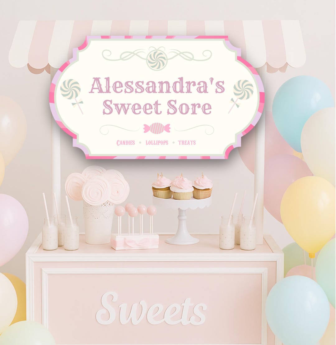Sweet Shop Sign | Candyland Birthday Party Decor (digital Download) - Etsy