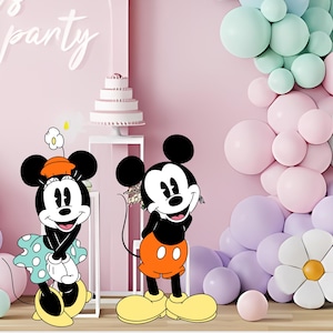 Mickey And Minnie Digital Cutout Party Decor, Big Decor Mouse Theme Birthday Party, Baby Shower, DIGITAL Download