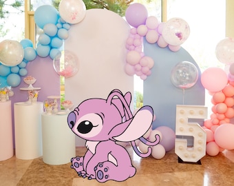 Angel Lilo and Stitch Cutout, Birthday Party Prop (Digital)