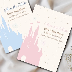 Mickey And Minnie Baby Shower Save The Date, Printable Disneyland Baby Shower Invite, Baby Boy Disney  Invitation, Digital Download
