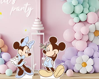 Mickey And Minnie Digital Cutout Party Decor, Big Decor Mouse Theme Birthday Party, Baby Shower, DIGITAL Download