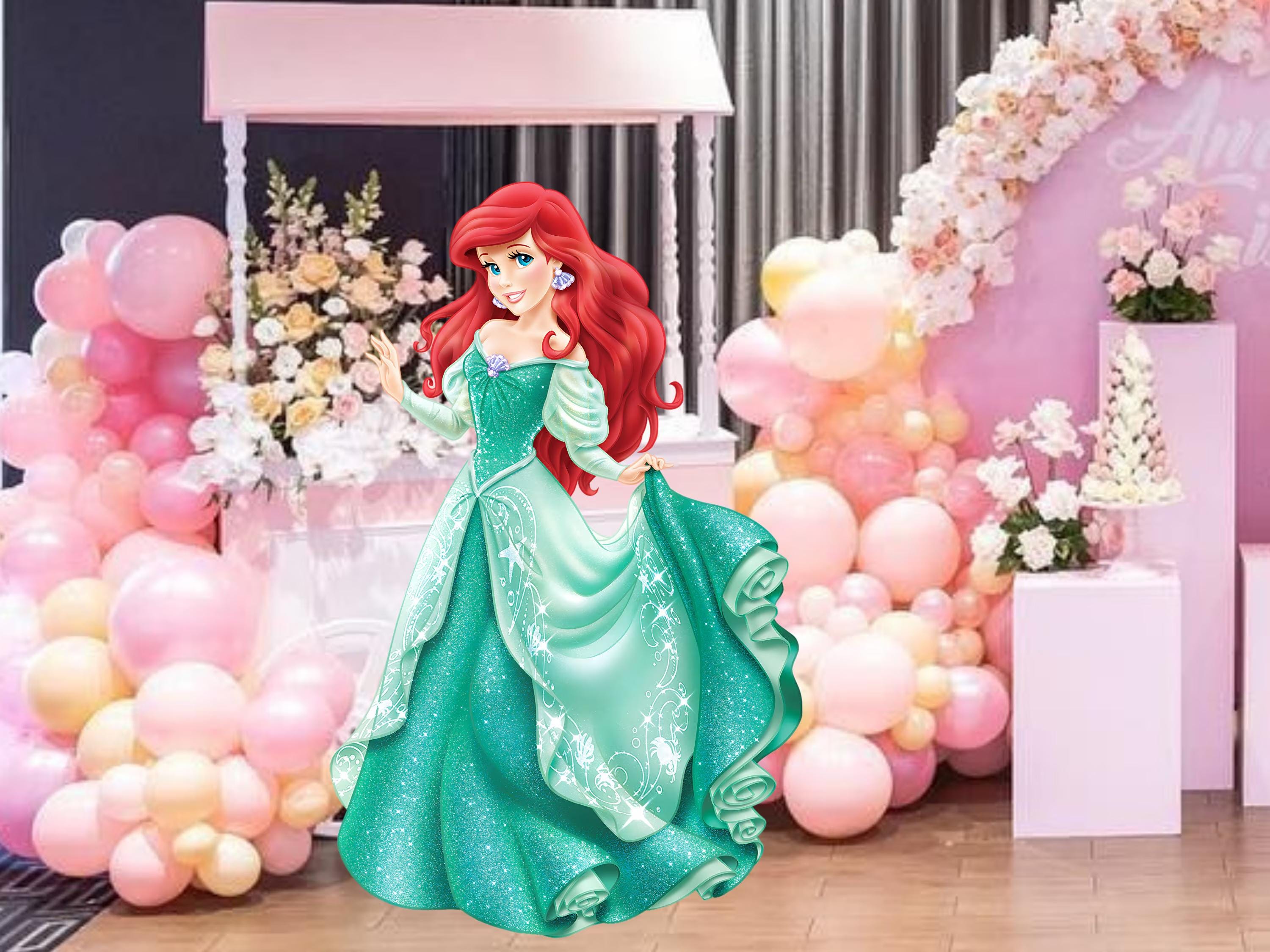 Ariel Party Decoration Cutout, Birthday Baby Shower Prop (digital