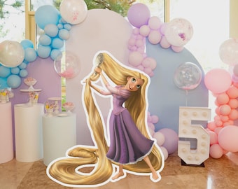 Rapunzel CutOut, Tangled Big Decor, Rapunzel Party Decoration Theme, Birthday Party, Stand Up Prop, Digital Download