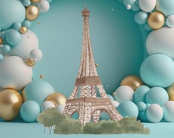 Leinuosen Eiffelturm Pappaufsteller – Lebensgroß (ca. 1,8 M), PVC, Für Partys & Foto-Hintergrund