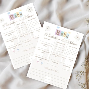 Baby Shower Prediction & Advice Card, Mouse Theme Baby Shower Games, Happiest Baby Shower On Earth, Mickey Minnie Baby Shower, Digital