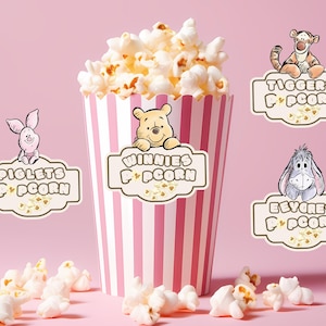 Modèles d'étiquettes modifiables pour baby shower ou fêtes d'anniversaire, fêtes ourson ourson, décoration classique ourson, téléchargement numérique