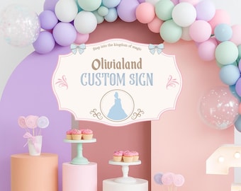 Editable Disney Princess Birthday Party Sign | Welcome, Treat Table (Digital Download)