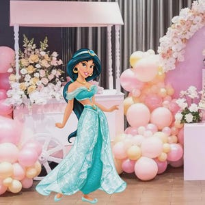 Découpe princesse jasmin, décoration de découpe princesse, décoration fête Aladdin thème baby shower ou fête d'anniversaire stand up accessoire, téléchargement numérique
